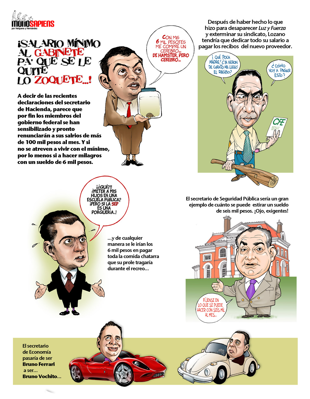 Salario minimo al gabinete